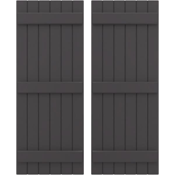 Ekena Millwork Americraft 6-Board, 3 Batten Exterior Real Wood Joined Board-n-Batten Shutters, ARW401BB621X65SMH, PR ARW401BB621X65SMH - main